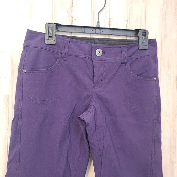 Athleta size 4P purple Low Rise Hiking Pants Straight stretch Retro - Picture 5 of 5